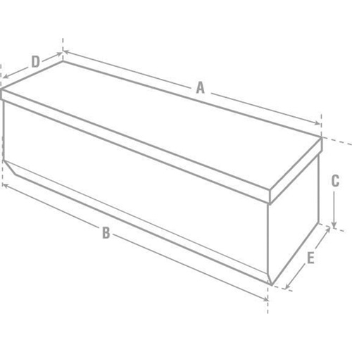 Heavy-Duty Truck Chest, 20-1/4" x 58-1/2" x 19", Steel, Beige/Black/Blue/Brown/Green/Grey/Orange/Red/Silver/Tan/Yellow Industrial Sales