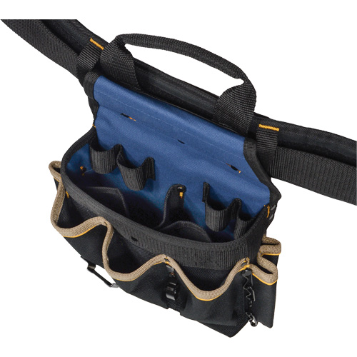 Combin&eacute;s de ceinture &agrave; outils &agrave; 20 pochettes, Polyester, Noir Industrial Sales