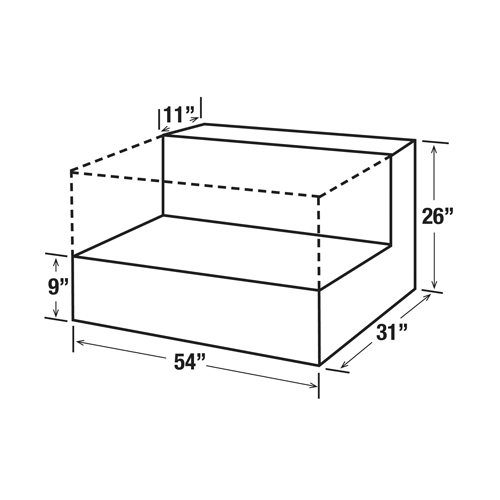 R&eacute;servoir de transfert pour carburant en acier, Acier, Capacit&eacute; 100 gal., Noir Industrial Sales