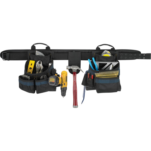 Ceinture &agrave; outils pour &eacute;lectricien, Polyester, Noir Industrial Sales