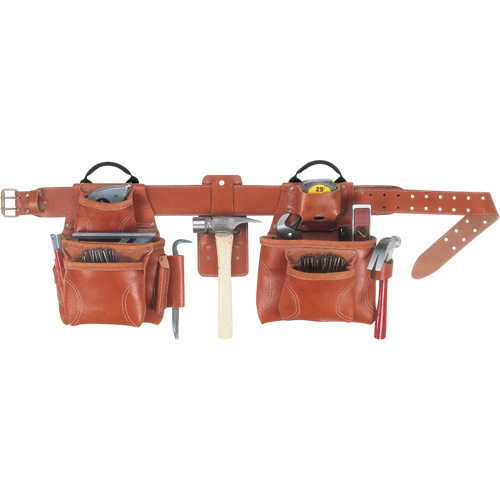 Deluxe Tool Belt Combo, Leather, Tan Industrial Sales