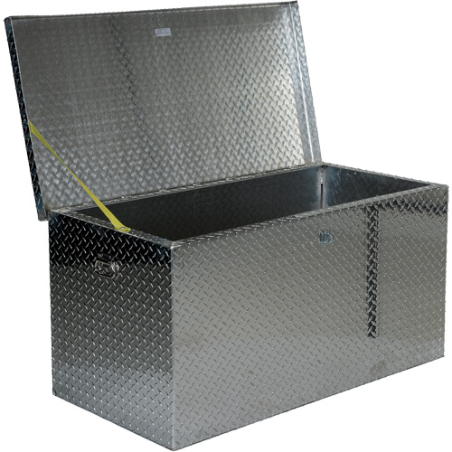 Boîte &agrave; outils portative en t&ocirc;le larm&eacute;e d'aluminium, 25-1/16" P x 49-1/4" la x 24" h, Argent Industrial Sales
