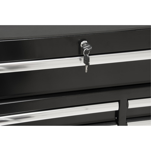 Chariot &agrave; outils industriel, 11 tiroirs, 41" la x 18-3/4" p x 39-1/3" h, Noir Industrial Sales