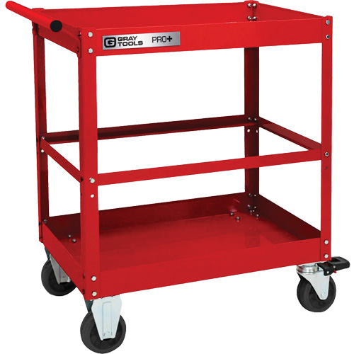 Chariot utilitaire robuste s&eacute;rie PRO+, 2 tiers, 30-1/5" x 38-1/3" x 19-1/2" Industrial Sales