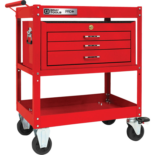 PRO+ Series Heavy-Duty Utility Cart with Intermediate Chest, 2 Tiers, 30-1/5" x 38-1/3" x 19-1/2" Industrial Sales