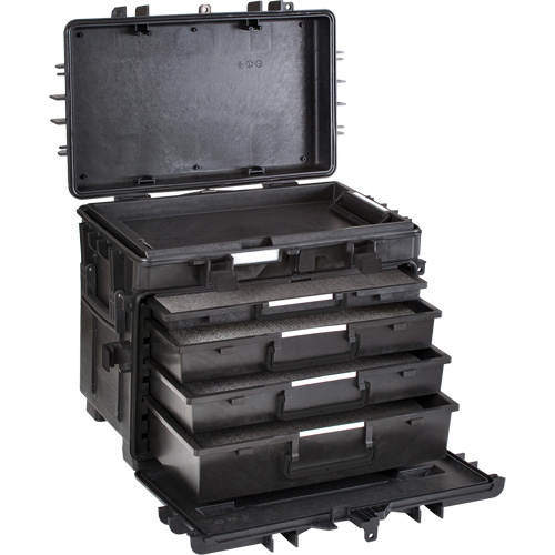Mobile Tool Chest With Drawers, 5 Drawers, 22-4/5" W x 15" D x 18" H, Black Industrial Sales