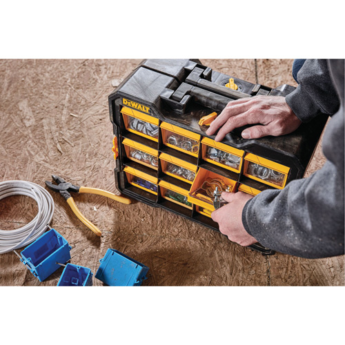 Organisateur Flip-Bin, 3-7/8" la x 17-3/4" p x 13-7/8" h, Noir/Jaune Industrial Sales