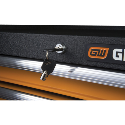 Coffre &agrave; outils de s&eacute;rie GSX, 26" la, 4 tiroirs, Noir/Orange Industrial Sales