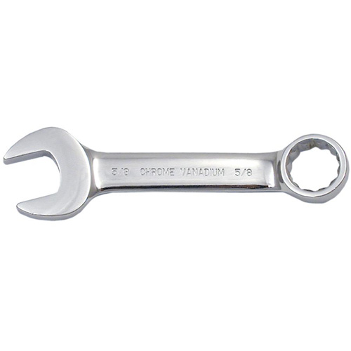 Cl&eacute; mixte courte enti&egrave;rement polie, 12 pans, 3/8", Fini Chrome Industrial Sales
