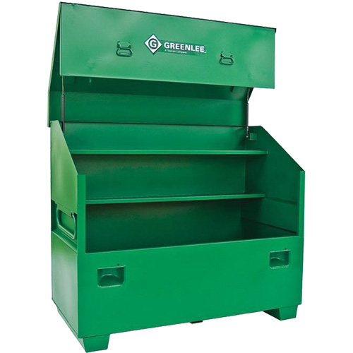 Coffre de chantier, 60" la x 30" p x 48" h, Vert Industrial Sales