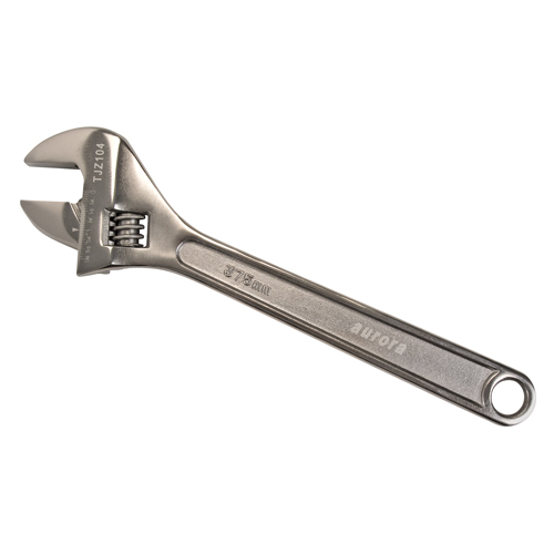 Adjustable Wrench, 15" L, 1-3/4" Max Width, Black Industrial Sales