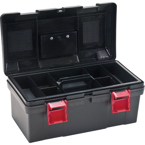 Heavy-Duty Tool Box, 17-1/2" W x 9-1/2" D x 8" H, Black Industrial Sales