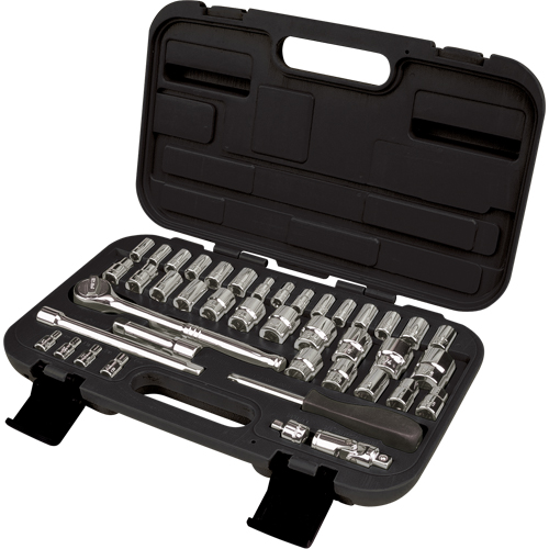 Jeux de douilles SAE/m&eacute;triques 1/4" et 3/8", 41 Mcx Industrial Sales