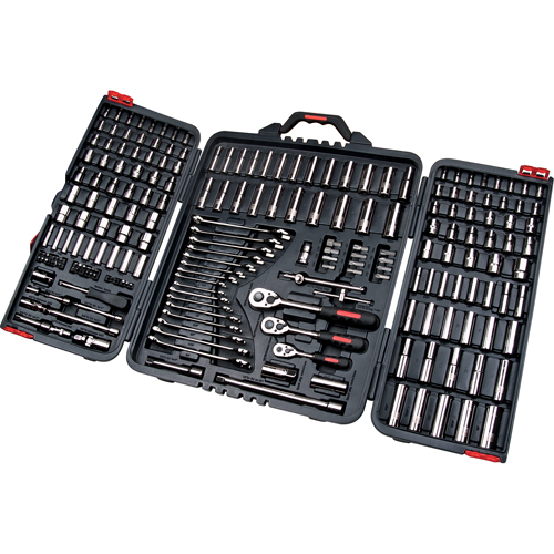 Jeux de douilles et cl&eacute;s SAE/m&eacute;triques 1/4", 3/8" et 1/2", 210 Mcx, Profond Industrial Sales