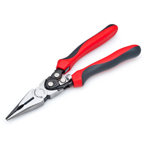 Pro Series Dual Material Long Nose Compound Action Cutting Pliers, 9" L Industrial Sales