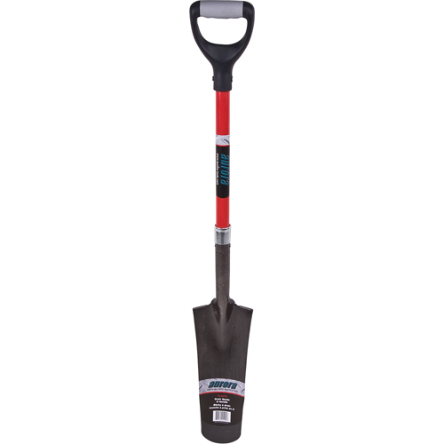 Heavy-Duty Drain Spade, Carbon Steel, 14" x 5-1/2" Blade, 29" L, D-Grip Handle Industrial Sales