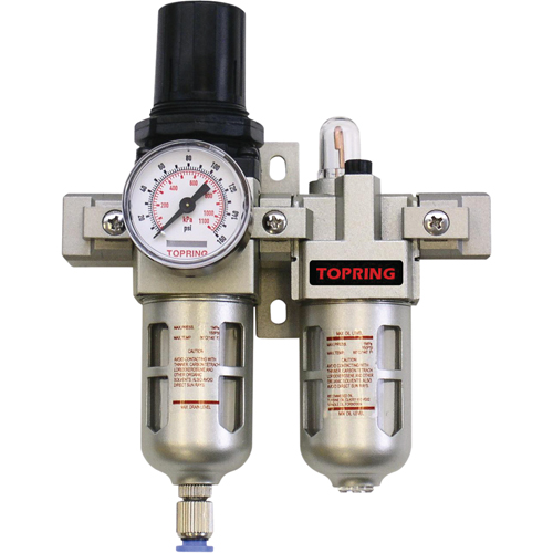 Filtreur/r&eacute;gulateur & lubrificateur modulaire Airflo (manom&egrave;tre compris), 1/8" NPTF Industrial Sales