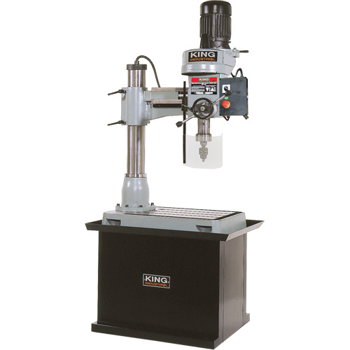 Radial Drilling Machine with Stand, 1/2" Chuck, 5 Speed(s), 19-5/8" W x 21-5/8" L, #3 Morse Industrial Sales