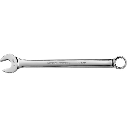 Long Pattern Combination Wrench, 12 Point, 1-1/8", Chrome Finish Industrial Sales