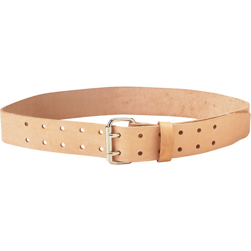 Double Tongue Belt, Leather, Beige Industrial Sales