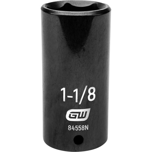 Douille SAE, Chocs, 1-1/8", Prise 1/2", 6 pans, Profond Industrial Sales