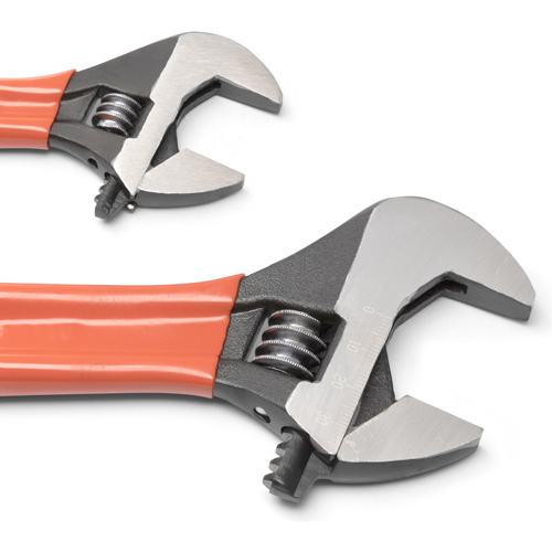 Black Oxide Wrench Set with Cushion Grips, Adjustable, 2 Pieces, Imperial and Metric Industrial Sales