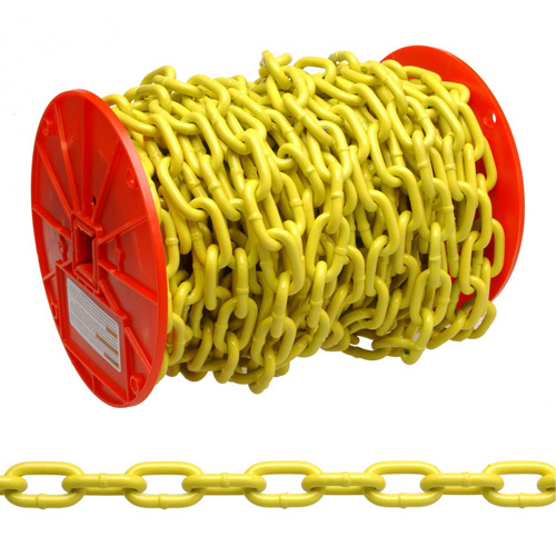 Proof Coil Chain, Low Carbon Steel, 1/4" x 60' (18.3 m) L, Grade 30, 1300 lbs. (0.65 tons) Load Capacity Industrial Sales