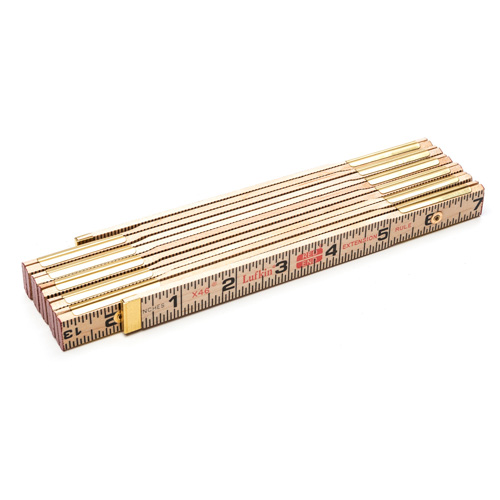 R&egrave;gle pliante, 6' lo, Bois, Graduations de 1/16" Industrial Sales