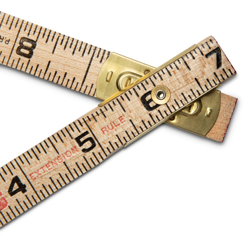 R&egrave;gle pliante, 6' lo, Bois, Graduations de 1/16" Industrial Sales