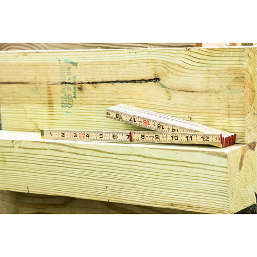 R&egrave;gle pliante, 6' lo, Bois, Graduations de 1/16" Industrial Sales