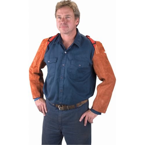 Leather Sleeves, 23" L, Lava Brown Industrial Sales