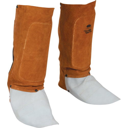 Leather Spats, 14" L, Lava Brown Industrial Sales