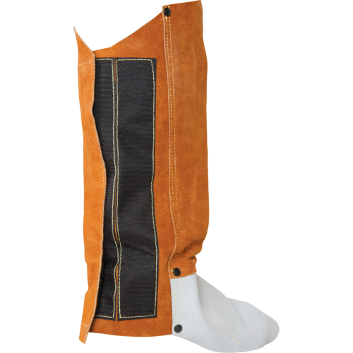Leather Spats, 14" L, Lava Brown Industrial Sales