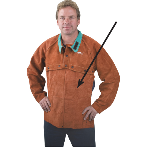 Leather Bib, 20" L, Lava Brown Industrial Sales
