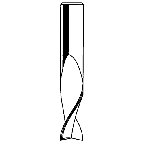 M&egrave;che &agrave; spirale, 1/8" dia., 1/2" Hauteur de carbure, 2" lo, 1/4" tige Industrial Sales
