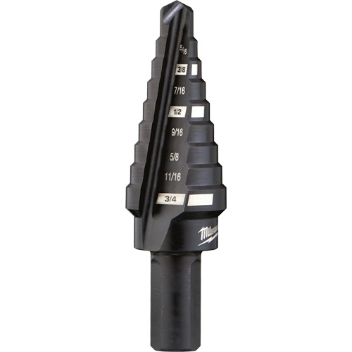 #3 Step Drill Bit, 1/4" - 3/4" , 1/16" Increments, High Speed Steel Industrial Sales