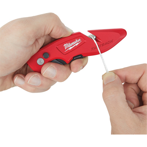 Couteau utilitaire rabattable Fastback, 2" lame, lame en Acier au carbone, poign&eacute;e en M&eacute;tal Industrial Sales