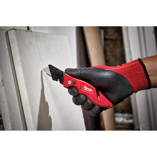 Couteau utilitaire rabattable Fastback, 2" lame, lame en Acier au carbone, poign&eacute;e en M&eacute;tal Industrial Sales