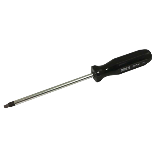 Tournevis &agrave; pointe carr&eacute;e, Tige de #4, Ronde, 9-3/4" lo, Prise en Plastique Industrial Sales