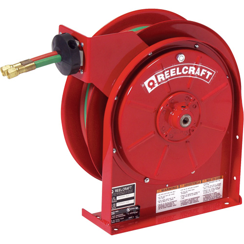 Spring Retractable Welding Hose Reel, Welding Gases, 1/4" x 25', Dual Hose, 200 psi Industrial Sales