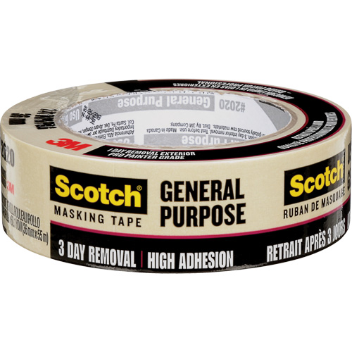 Ruban-cache Scotch pour entrepreneurs 2020, 36 mm (1-1/2") x 55 m (180'), Beige Industrial Sales