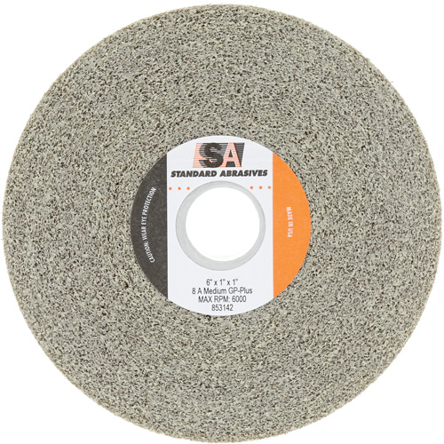 Meule &agrave; usage g&eacute;n&eacute;ral Standard Abrasives, 6" dia., Grain Moyen, Oxyde d'aluminium Industrial Sales