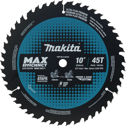 Lame de scie &agrave; onglets, 10", 45 dents, Pour Bois Industrial Sales