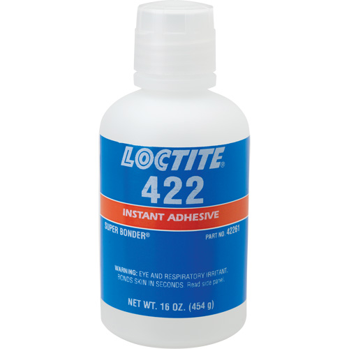 422 Super Bonder&reg; Instant Adhesive, Clear, Bottle, 16 oz. Industrial Sales