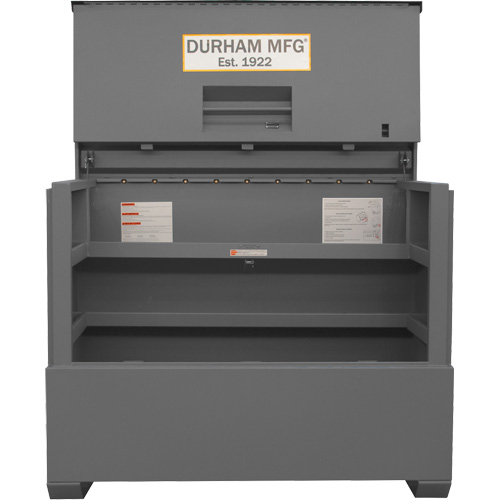 Piano Style Jobsite Storage Box, 60-1/2" W x 34-3/4" D x 49-3/8" H, Grey Industrial Sales