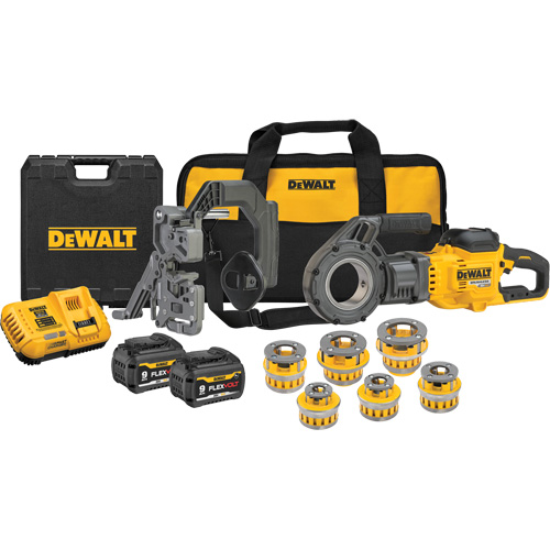 Trousse de fili&egrave;res &agrave; tuyaux sans fil FlexVolt Max* avec t&ecirc;tes fili&egrave;res, 30 tr/min, Filetage de la tige 1/2" - 2" Industrial Sales