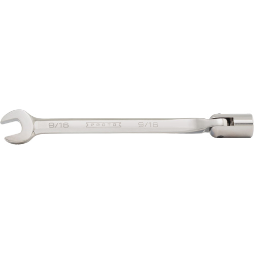 Combination Flex-Head Wrench, 12 Point, 3/8", Satin Finish Industrial Sales