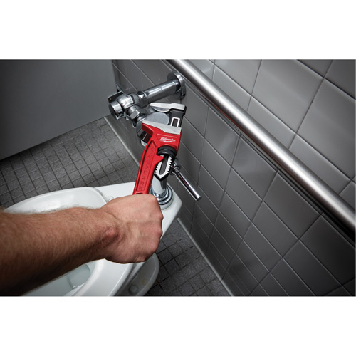 Cl&eacute; &agrave; tuyau &agrave; m&acirc;choires lisses, Cap des m&acirc;choires 2-5/8", Longueur 12", Fini Rev&ecirc;tement en poudre, Prise Ergonomique Industrial Sales