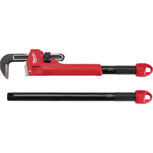 Cl&eacute; &agrave; tuyau adaptable Cheater, Cap des m&acirc;choires 2-1/2", Longueur 18"/24"/10", Fini Rev&ecirc;tement en poudre, Prise Ergonomique Industrial Sales