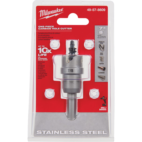 Scies-cloches au carbure monobloc, 7/8", Profondeur de la coupe de 3/16" Industrial Sales